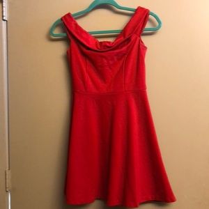 Lulus red off the shoulder dress